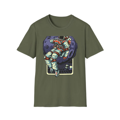 Epic Spaceman Time Check T-Shirt | Retro Astronaut Moon Mission Tee | Unique Sci-Fi Graphic Apparel for Space Lovers