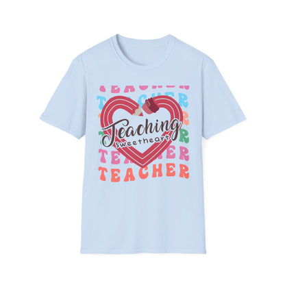 Groovy Teaching Sweetheart T-Shirt | Adorable Teacher Appreciation Tee | Perfect Gift for Educators & Mentors