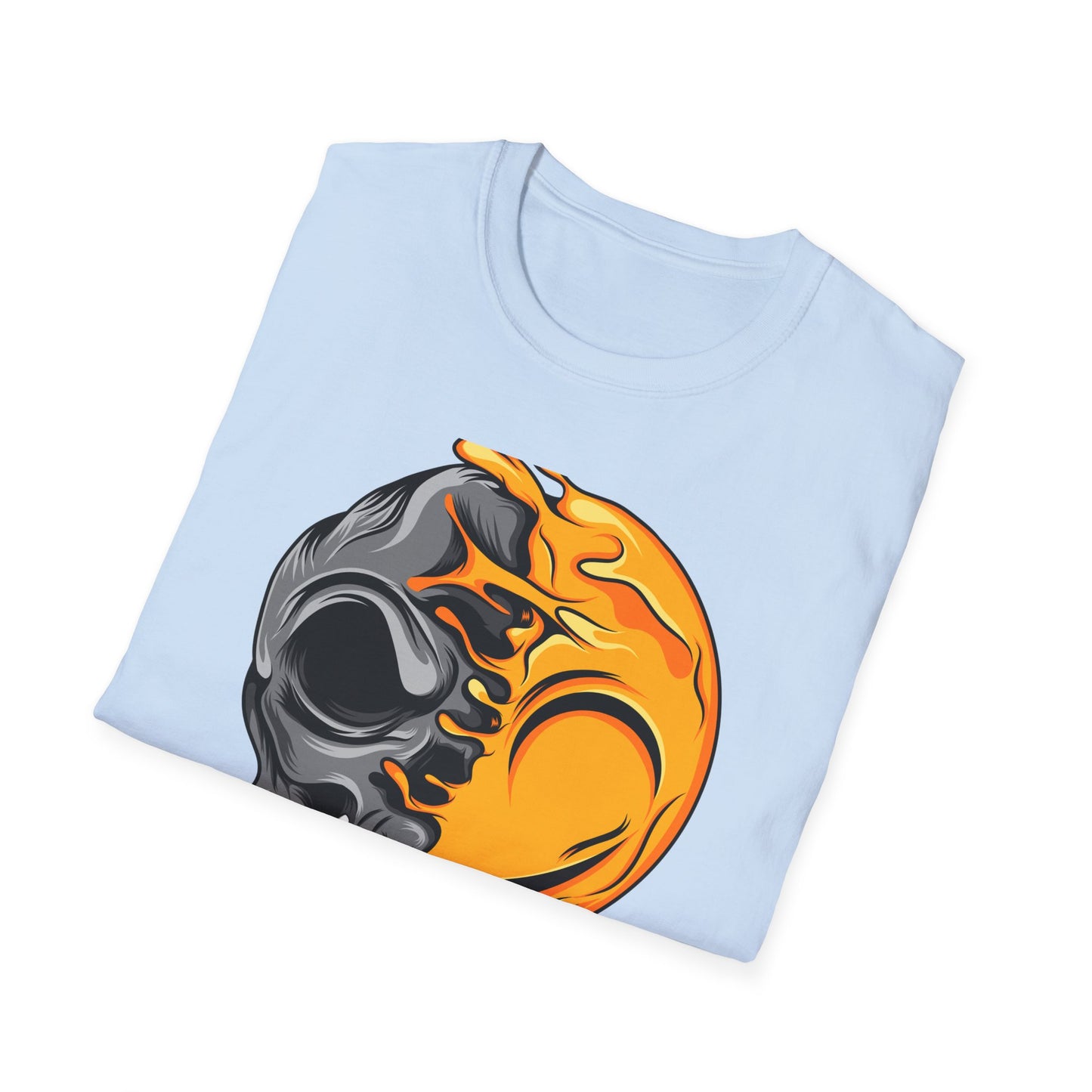 Vibrant Melting Skull & Sun T-Shirt | Psychedelic Dripping Skull Art Tee | Edgy Streetwear Graphic Tee