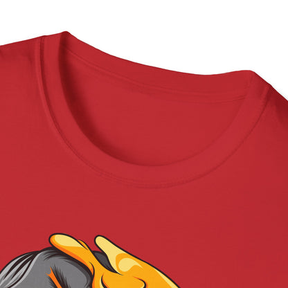 Vibrant Melting Skull Smiley Face T-Shirt | Unique Duality Graphic Tee | Edgy Streetwear Art
