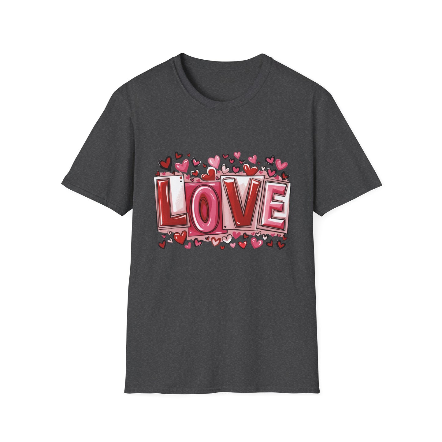 Charming LOVE Hearts T-Shirt - Ultimate Valentine's Day Gift! Romantic Graphic Tee for Couples & Enthusiasts