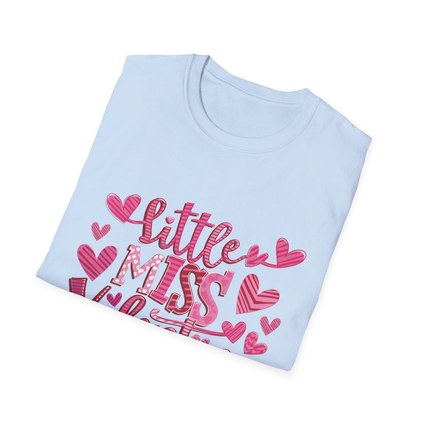 Adorable Little Miss Valentine T-Shirt | Girls' Cute Pink Hearts Tee | Perfect February 14th Gift for Kids