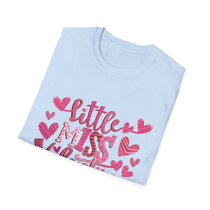 Adorable Little Miss Valentine T-Shirt | Girls' Cute Pink Hearts Tee | Perfect February 14th Gift for Kids