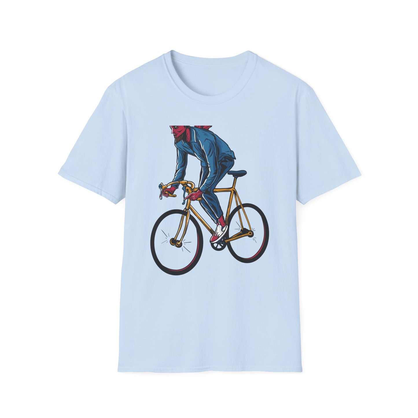 Rad Devil Cyclist T-Shirt - Edgy Urban Bike Rider Tee | Unique Men's & Women's Cycling Apparel