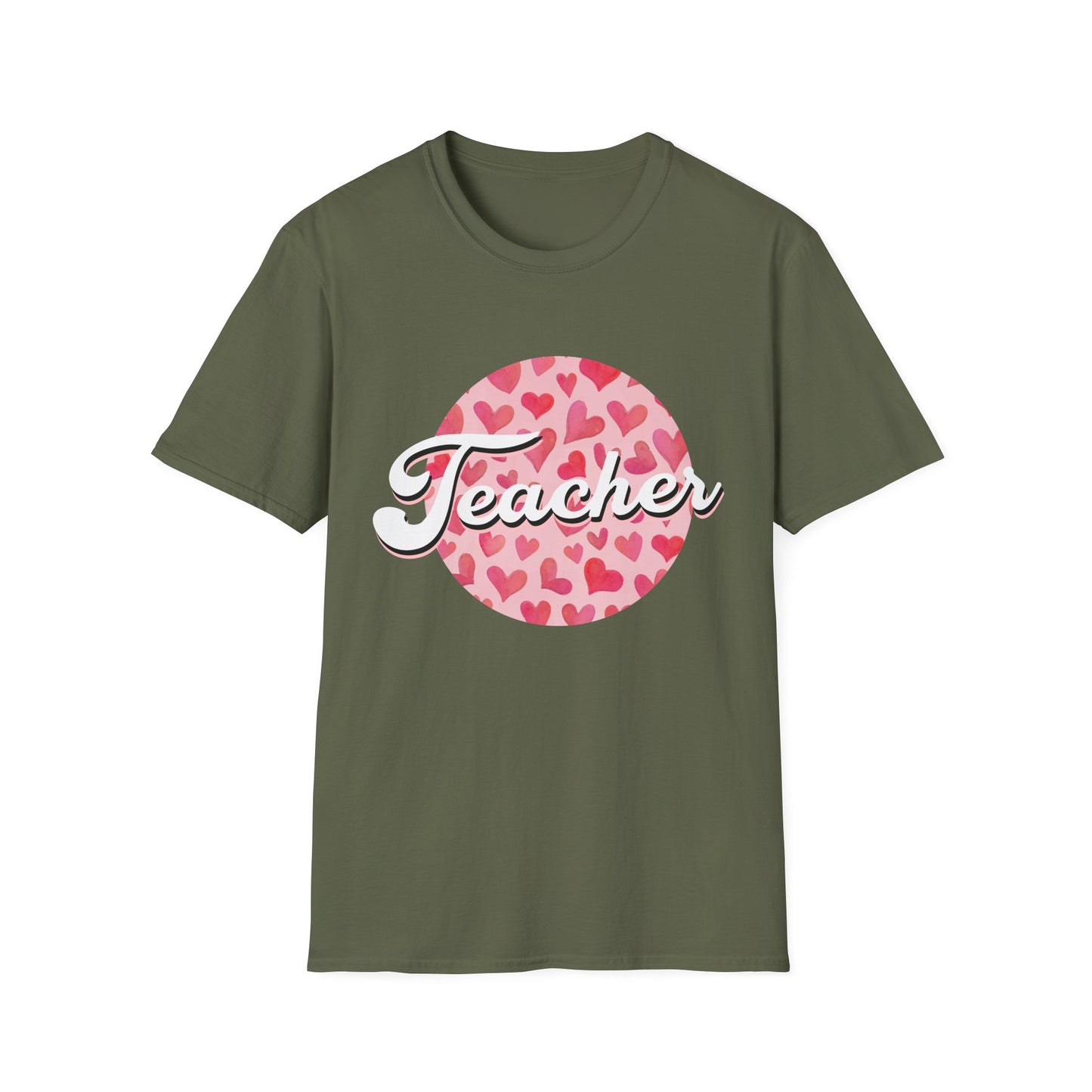 Adorable 'Teacher' T-Shirt with Watercolor Hearts | Perfect Appreciation Gift for Educators | Trendy Back to School Tee