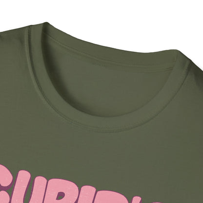 Groovy Cupid's Vibes T-Shirt | Sweet Retro Valentine's Day Love Tee | Adorable Distressed Graphic Gift