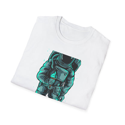 Epic Astronaut Ice Cream T-Shirt - Cool Galactic Space Explorer Tee for Sci-Fi Fans & Sweet Treat Lovers