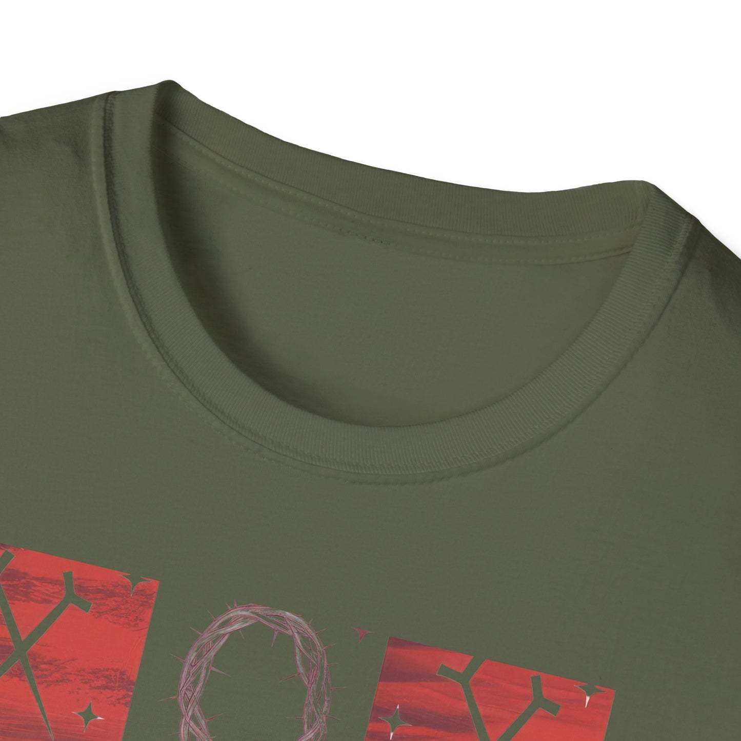 Meaningful Christian 'Original Love Letters' T-Shirt | Unique Cross & Crown of Thorns Design - Faith Tic-Tac-Toe Apparel