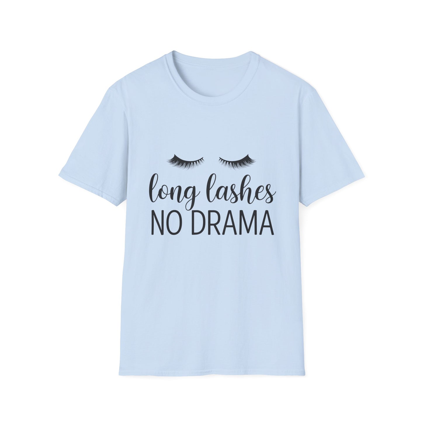 Fabulous Long Lashes No Drama T-Shirt | Chic Beauty Lover Tee | Lash Tech Gift | Empowering Women's Top