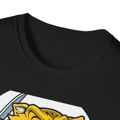 Fierce Tiger Hustler T-Shirt: Bold Roaring Gangster Streetwear Graphic Tee with Knife & Money Bag