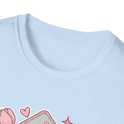 Sweet Love Letter T-Shirt: 'Take All My Love' Peony & Tulip Envelope Tee | Romantic Gift for Her