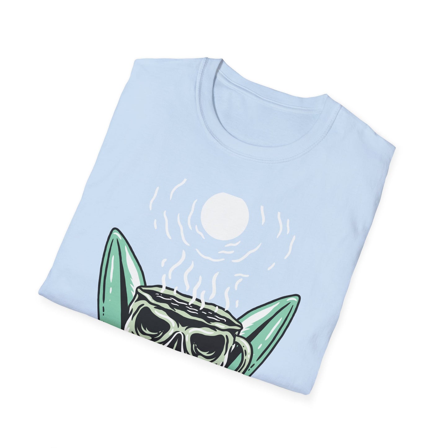 Skull Coffee Surfboard T-Shirt | Edgy Summer Beach Vibes Tee | Unique Design for Coffee Lovers & Surfers