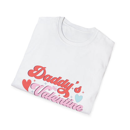 Sweet Daddy's Valentine T-Shirt | Adorable Retro Groovy Hearts & Stars Tee for Dads & Kids - Perfect Gift!