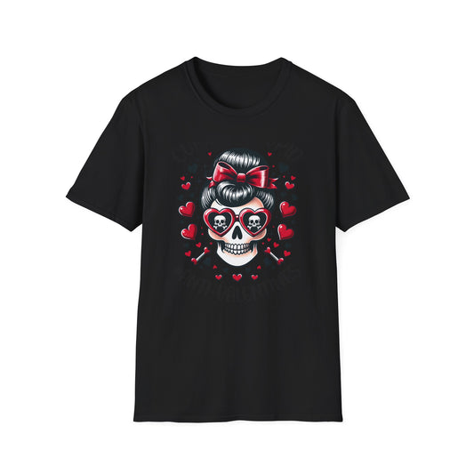 Epic Anti-Valentines Skull T-Shirt - Sarcastic "Cupid Is Stupid" Tee for Edgy Souls