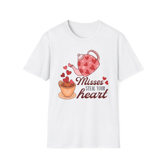 Charming 'Steal Your Heart' Teapot T-Shirt | Adorable Valentine's Day Love & Tea Lover Gift | Sweet Romantic Tee