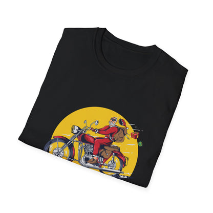 Epic Biker Santa Merry Christmas T-Shirt | Cool Motorcycle Rider Tee | Unique Holiday Gift for Men & Women | Festive Xmas Apparel