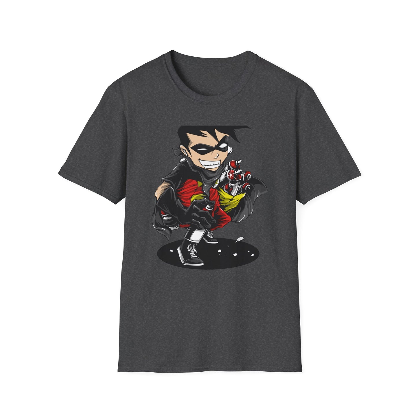 Dynamic Street Art Rebel T-Shirt | Urban Graffiti Artist Tee | Bold Comic Style Graphic Apparel
