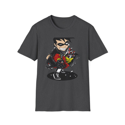 Dynamic Street Art Rebel T-Shirt | Urban Graffiti Artist Tee | Bold Comic Style Graphic Apparel