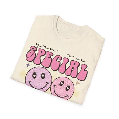 Groovy 'You Are Special To Me' T-Shirt | Retro Smiley Heart Eyes Tee | Unique Appreciation Gift for Loved Ones