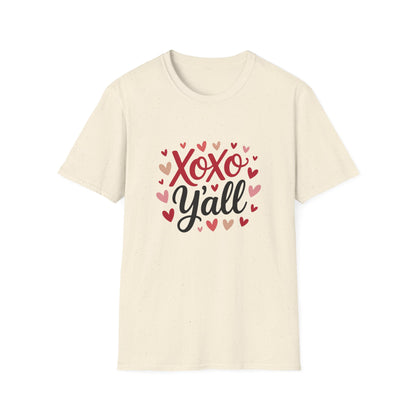 Sweet Xoxo Y'all T-Shirt | Charming Southern Hearts & Kisses Tee | Perfect for Valentine's Day & Everyday Love
