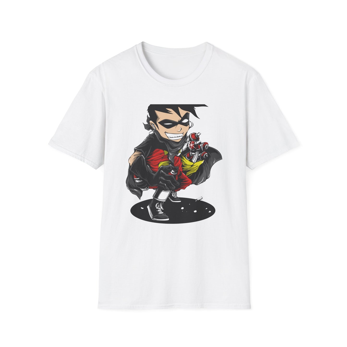 Dynamic Street Art Rebel T-Shirt | Urban Graffiti Artist Tee | Bold Comic Style Graphic Apparel