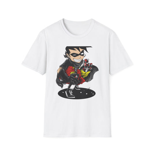 Dynamic Street Art Rebel T-Shirt | Urban Graffiti Artist Tee | Bold Comic Style Graphic Apparel