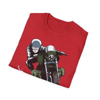 Epic Cafe Racer Motorcycle Rider T-Shirt - Thrilling Vintage Biker Tee for Adrenaline Junkies & Road Trip Lovers