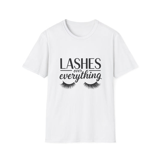 LASH Over Everything T-Shirt | Stunning Eyelash Lover Tee for Makeup Artists & Glam Queens