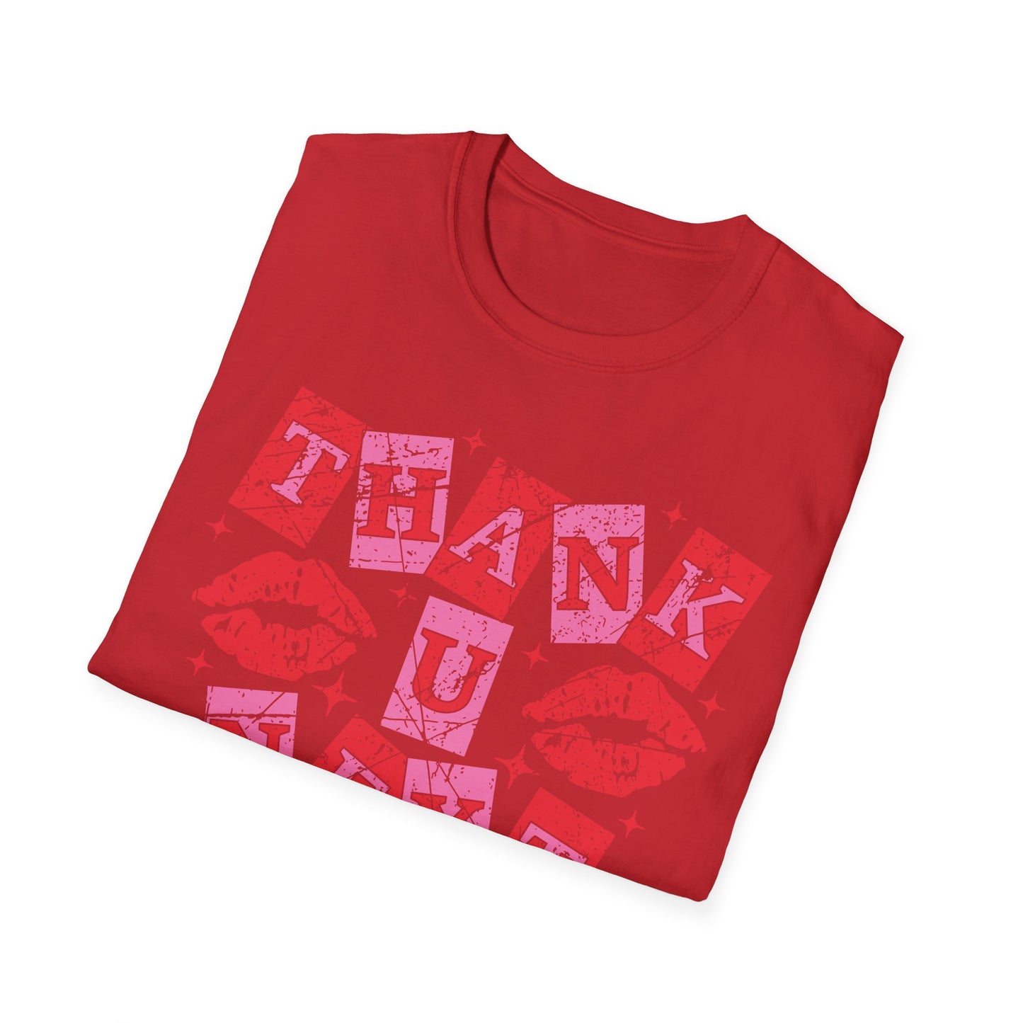 Iconic Thank U, Next T-Shirt | Empowering Women's Pop Culture Statement Tee with Kiss Lips & Stars
