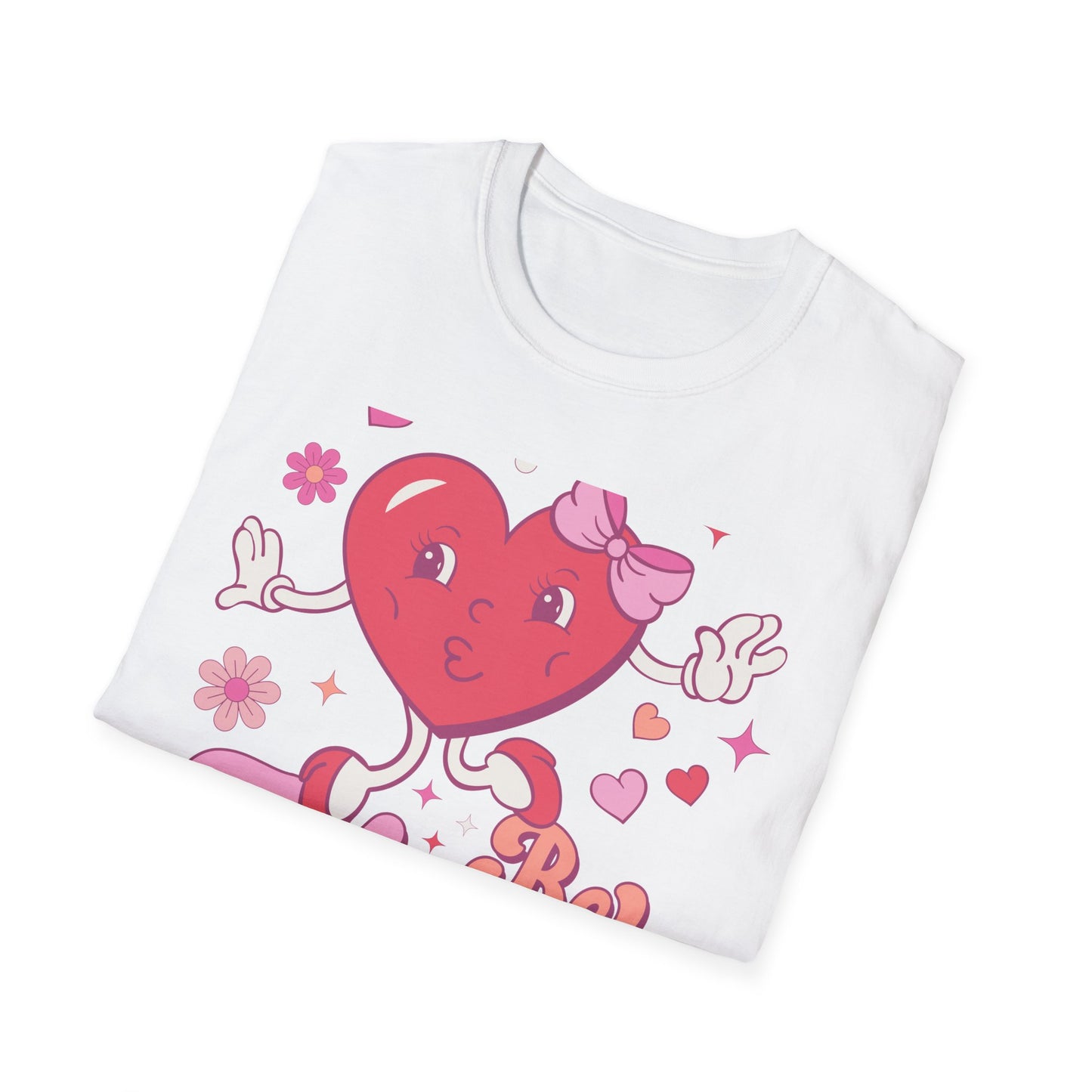 Adorable Retro "Be Mine" Cartoon Heart T-Shirt | Groovy Valentine's Day Gift for Her | Cute Love Graphic Tee