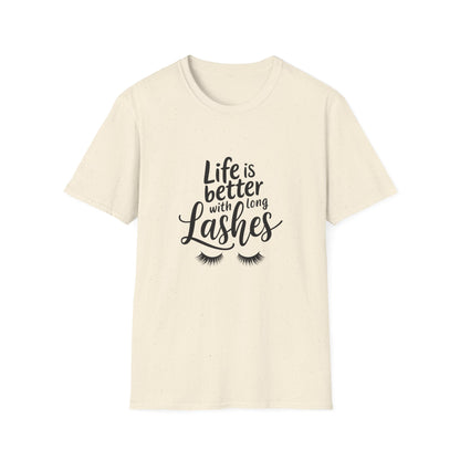 Life's Short, Get Long Lashes T-Shirt - Irresistible Beauty & Lash Tech Gift Tee