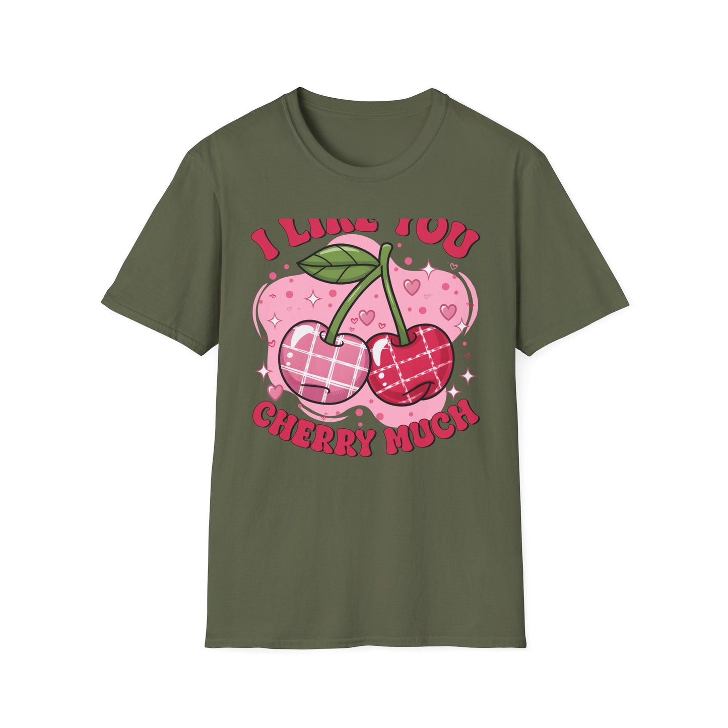 Sweet 'I Like You Cherry Much' T-Shirt | Adorable Retro Cherry Love Tee for Valentine's Day & Gifts