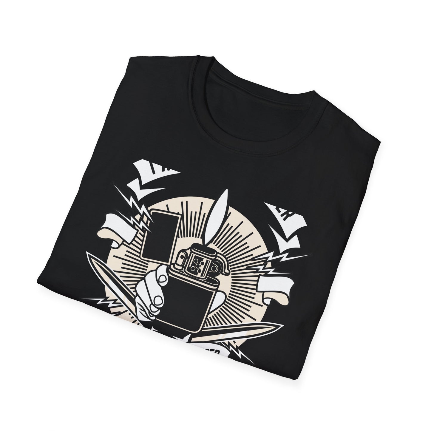 Firestarter Sweet Disaster T-Shirt - Iconic Lighter Flame Graphic Tee for Rebels & Music Lovers
