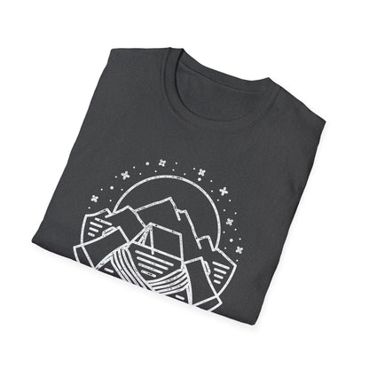 Stunning Geometric Mountain & A-Frame Tent T-Shirt | Distressed Outdoor Adventure Tee | Wanderlust Nature Explorer Gift