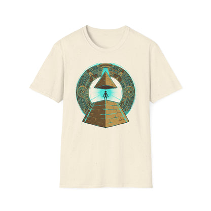 Epic Ancient Aliens T-Shirt: UFO & Pyramids with Aztec Calendar Design | Sci-Fi Mystery & Conspiracy Tee