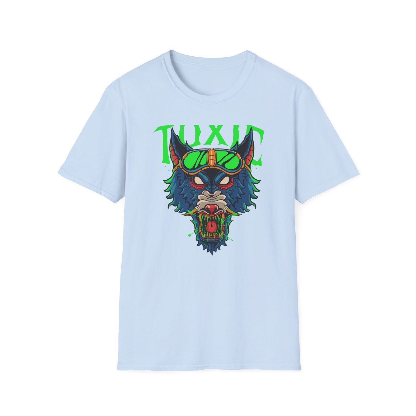 Vicious Toxic Wolf T-Shirt: Electrifying Rave Streetwear Tee with Neon Goggles – Unleash Your Edgy Style!