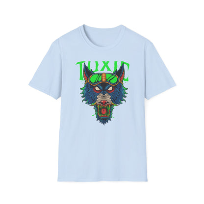 Vicious Toxic Wolf T-Shirt: Electrifying Rave Streetwear Tee with Neon Goggles – Unleash Your Edgy Style!