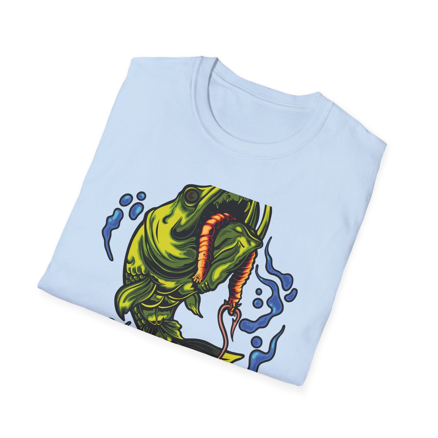 Epic Vicious Fish Strike T-Shirt - Dynamic Angler Graphic Tee with Fishing Bait Design