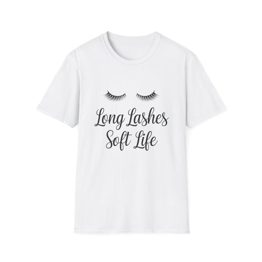 Long Lashes Soft Life T-Shirt - Chic False Eyelash Beauty Tee for Women | Effortless Glamour & Comfort Fashion