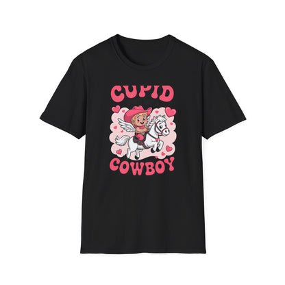 Adorable Cupid Find Me A Cowboy T-Shirt - Cute Valentine's Day Western Love Tee | Funny Rodeo Romance Shirt for Women
