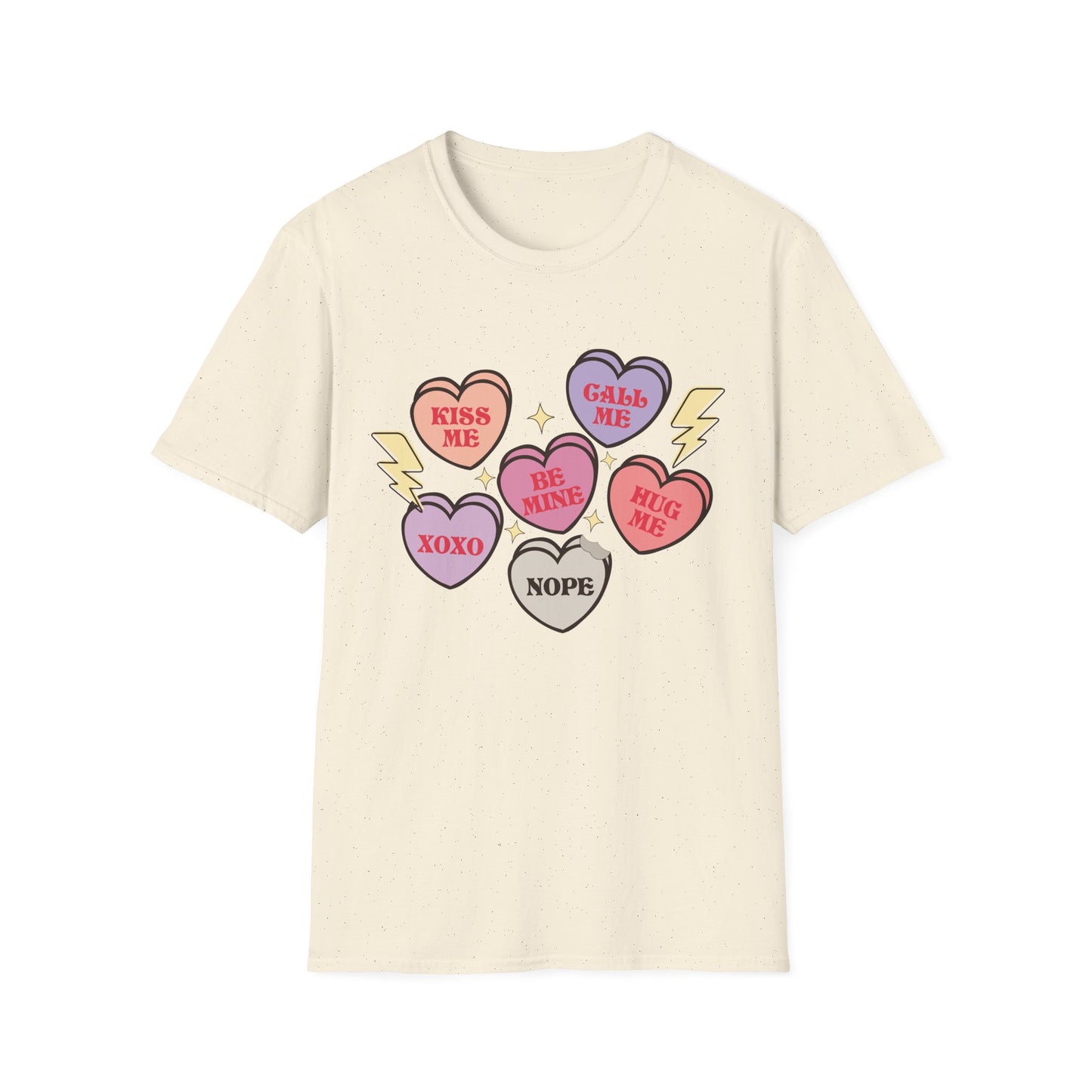 Cute & Sarcastic Retro Conversation Hearts T-Shirt | Funny Valentine's Day 'Nope' Candy Tee Gift