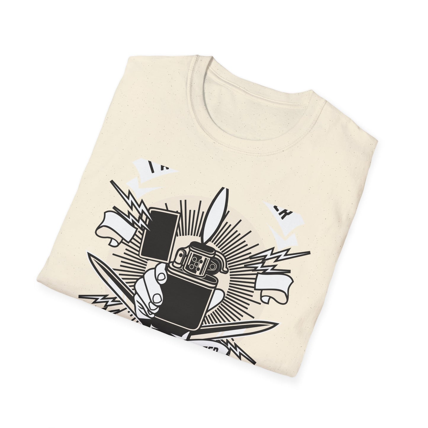 Firestarter Sweet Disaster T-Shirt - Iconic Lighter Flame Graphic Tee for Rebels & Music Lovers