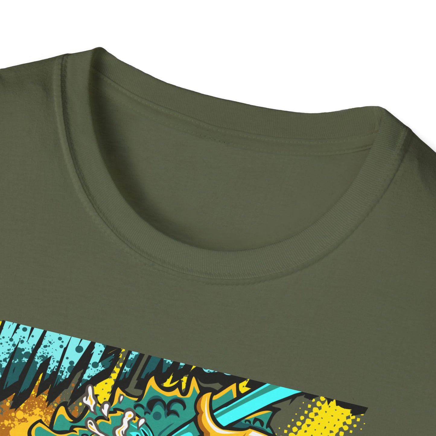 Epic 'WAVE I'M COMING' Monster T-Shirt - Hilarious Swimming Dragon & Duck Float Graphic Tee for Summer Fun & Beach Adventures