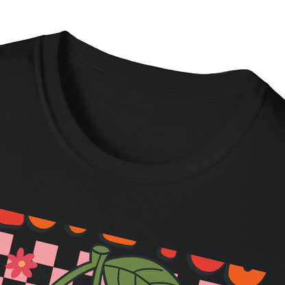 Adorable "I Love You Cherry Much" T-Shirt | Sweet Retro Heart Cherries & Groovy Checkered Love Pun Tee | Perfect Valentine's Day Gift