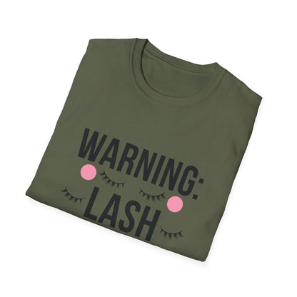 WARNING: Lash Obsessed T-Shirt | Trendy Eyelash Beauty Tee for Makeup Lovers & Lash Artists | Perfect Gift