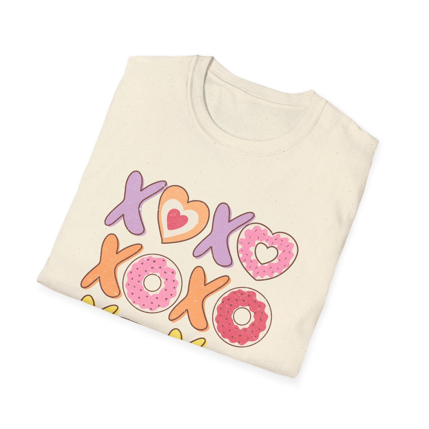Sweet XOXO Kisses & Donuts T-Shirt | Adorable Retro Valentine's Love Tee Gift