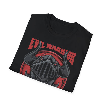 Epic Evil Warrior Horned Helmet T-Shirt | Menacing Dark Fantasy Skull Tee | Gamer Goth Apparel