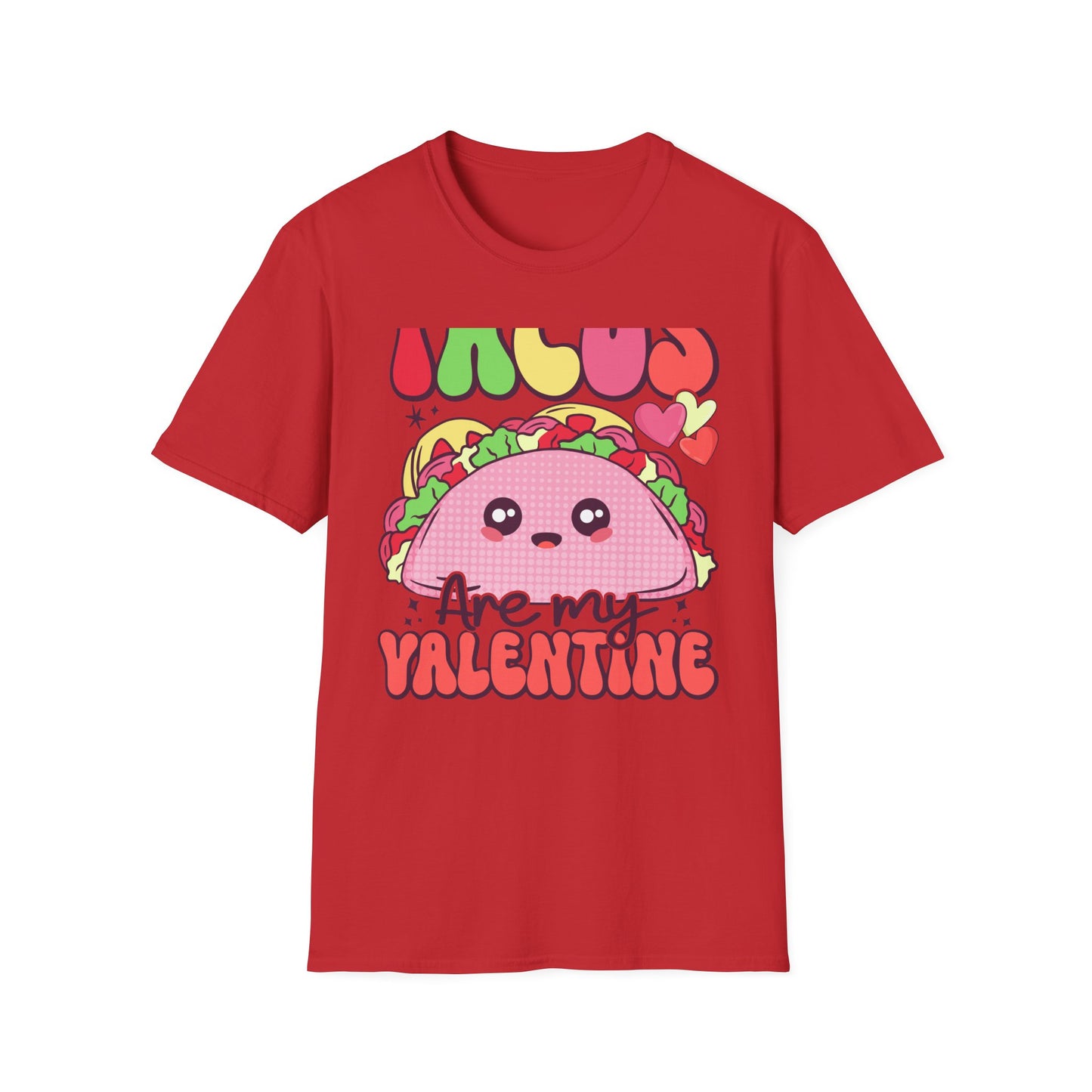 Adorable "Tacos Are My Valentine" T-Shirt | Cute Kawaii Taco Lover Tee | Funny Foodie Valentine's Day Gift for Her | Trendy & Unique
