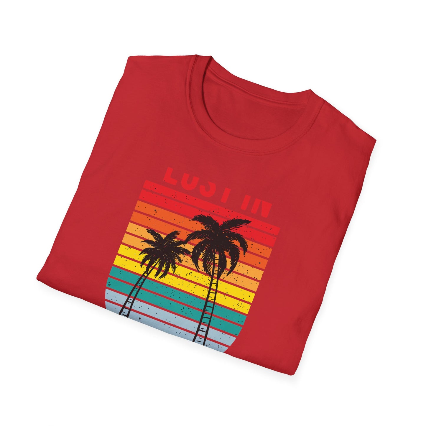 Lost In Hawaii T-Shirt | Retro Sunset Palm Trees Beach Vacation Tee | Trendy Island Life Souvenir Gift Top