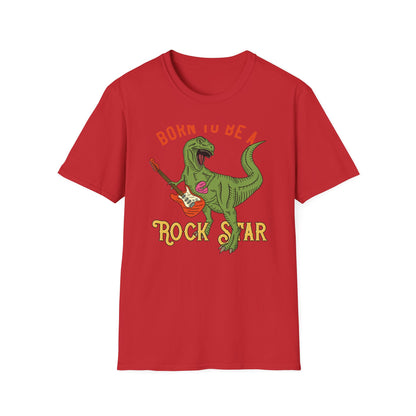 Epic Born to be a Rock Star T-Rex T-Shirt - Roaring Dinosaur Guitar Tee | Music Lover & Dino Fan Gift